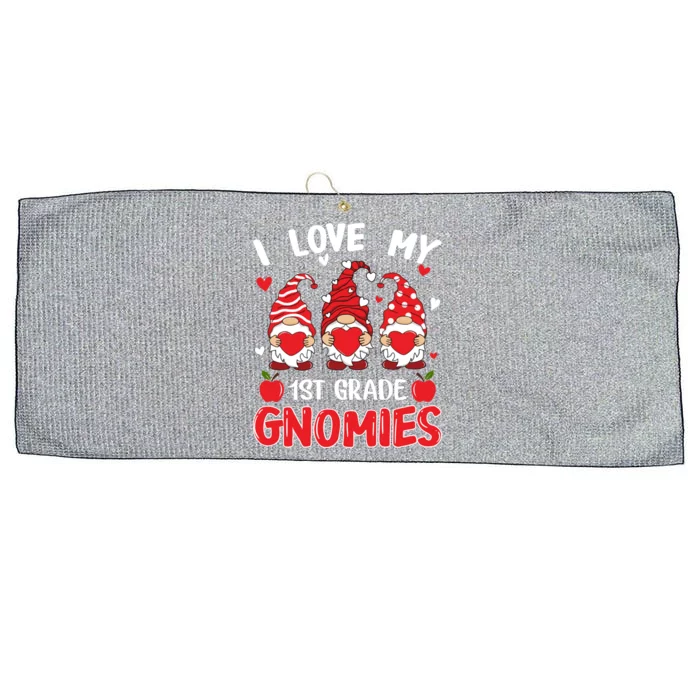 I Love My 1st Grade Gnomies Cute Valentines Day Teacher Gift Cute Gift Large Microfiber Waffle Golf Towel