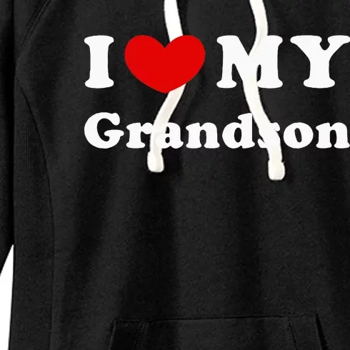 I Love My Grandson Women's Fleece Hoodie