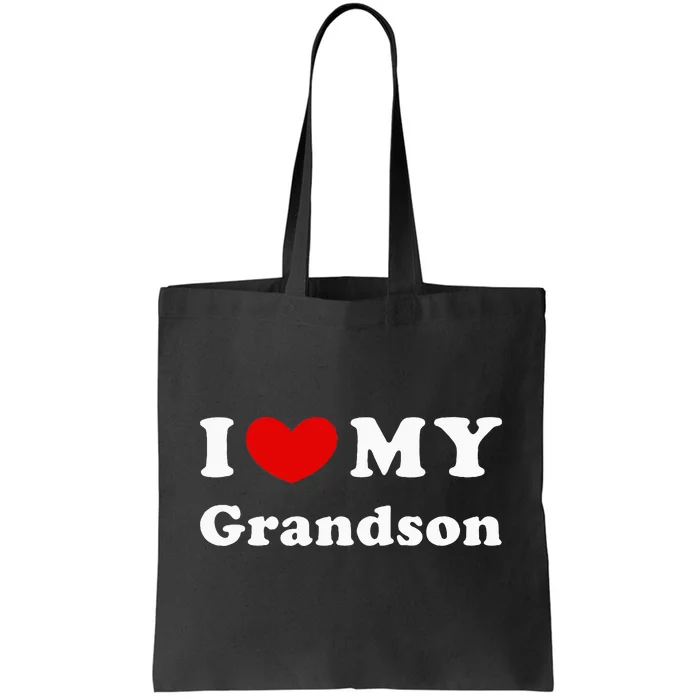 I Love My Grandson Tote Bag