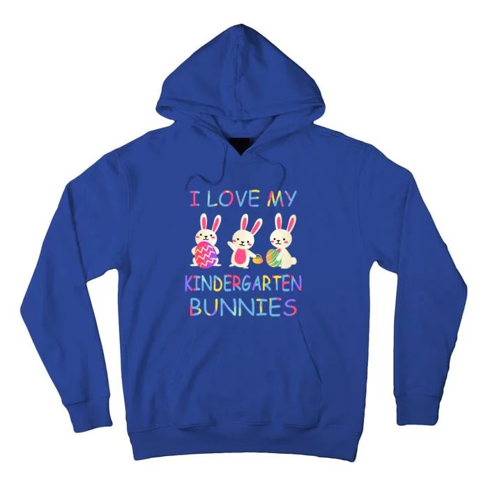 I Love My Kindergarten Bunnies Teacher Easter Bunny Teachers Great Gift Tall Hoodie