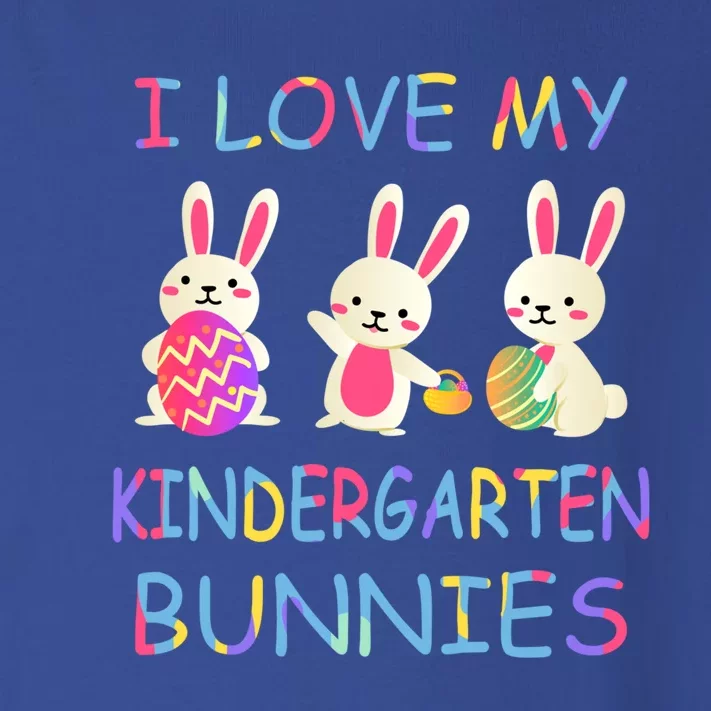 I Love My Kindergarten Bunnies Teacher Easter Bunny Teachers Great Gift Toddler Long Sleeve Shirt