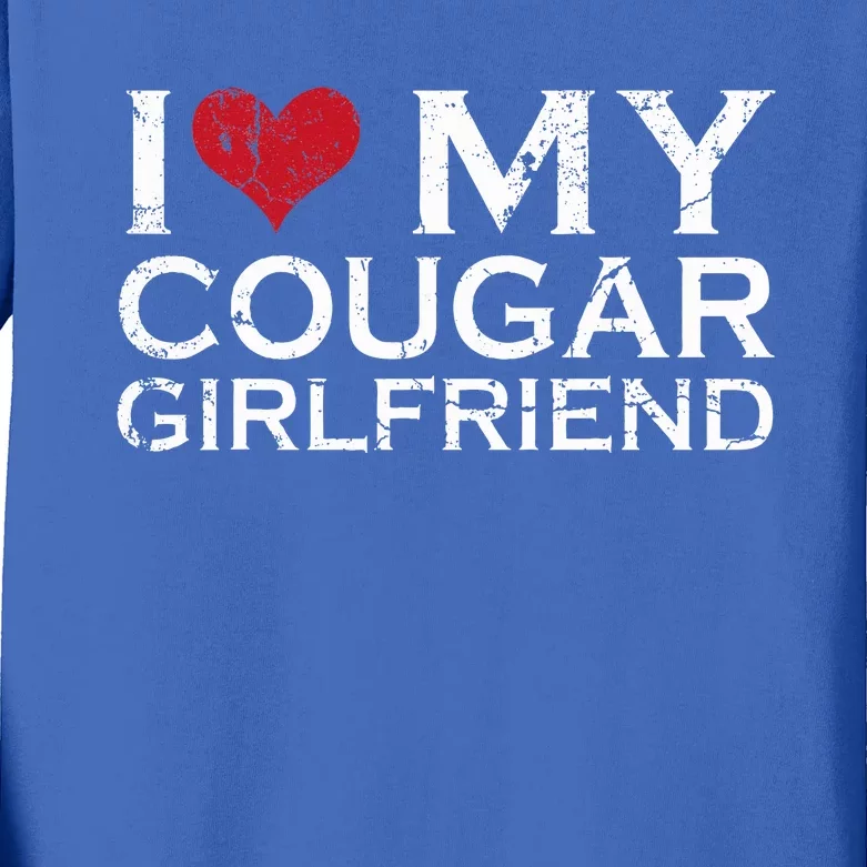 I Love My Cougar Girlfriend I Heart My Cougar Girlfriend GF Kids Long Sleeve Shirt