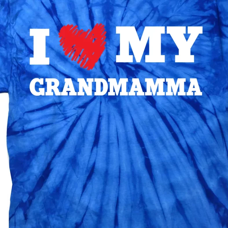 I Love My Grandmamma Favorite Family Member Valentines Meaningful Gift Tie-Dye T-Shirt