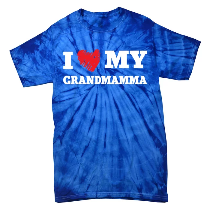 I Love My Grandmamma Favorite Family Member Valentines Meaningful Gift Tie-Dye T-Shirt