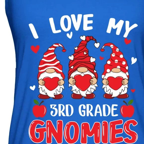 I Love My 3rd Grade Gnomies Cute Valentines Day Teacher Gift Ladies Essential Flowy Tank