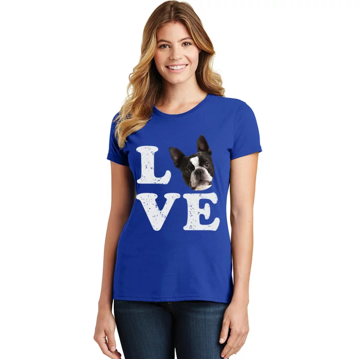 I Love My Boston Terrier Gift Dog Lovers Gift Women's T-Shirt