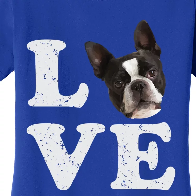 I Love My Boston Terrier Gift Dog Lovers Gift Women's T-Shirt