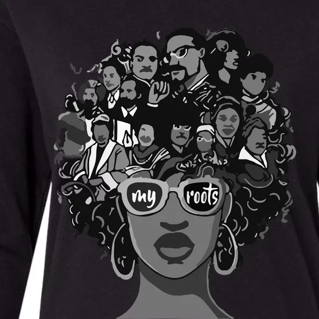 I Love My Roots Back Powerful Black History Month Pride DNA Womens Cotton Relaxed Long Sleeve T-Shirt