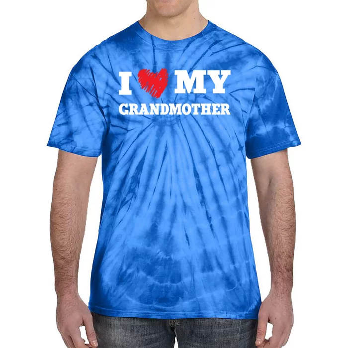 I Love My Grandmother Favorite Family Member Valentines Meaningful Gift Tie-Dye T-Shirt