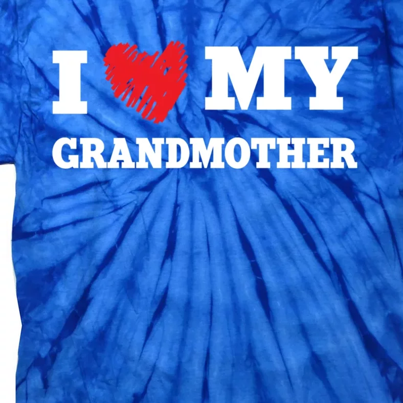 I Love My Grandmother Favorite Family Member Valentines Meaningful Gift Tie-Dye T-Shirt