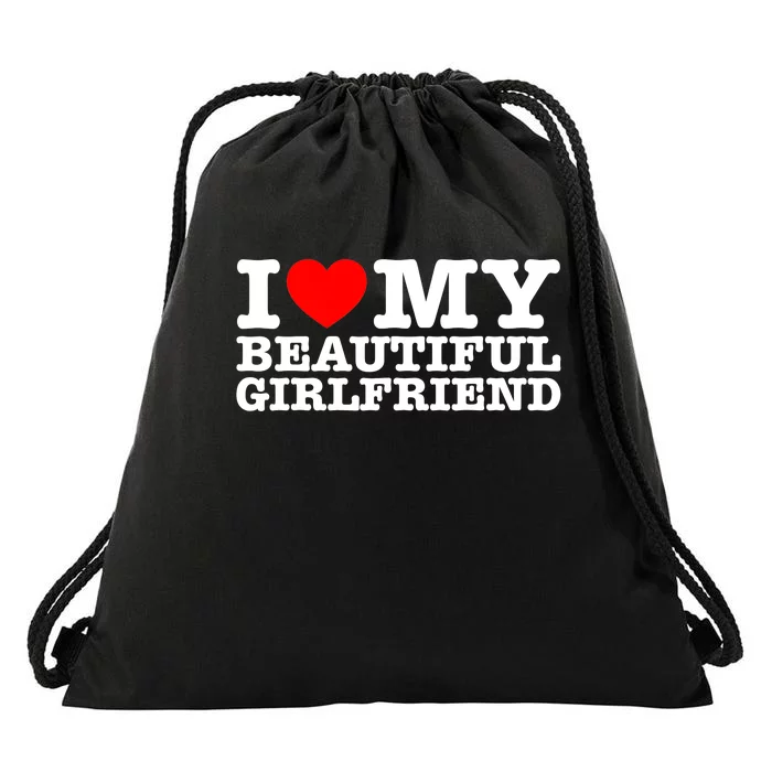 I Love My Beautiful Girlfriend Gf Drawstring Bag