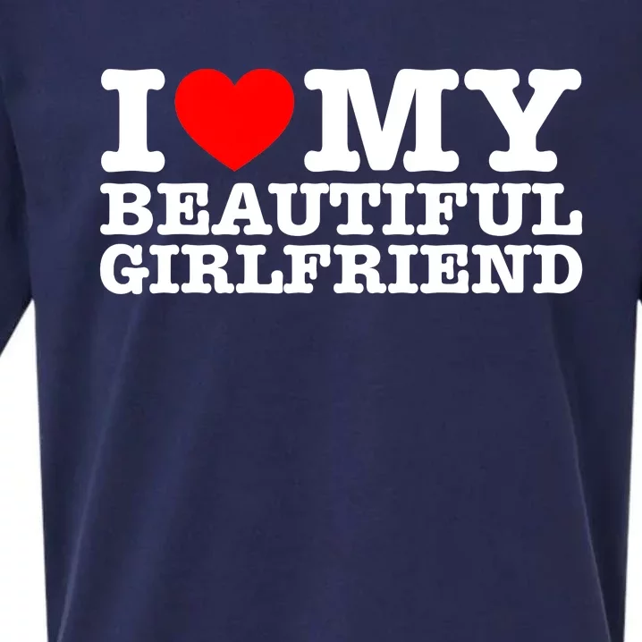 I Love My Beautiful Girlfriend Gf Sueded Cloud Jersey T-Shirt