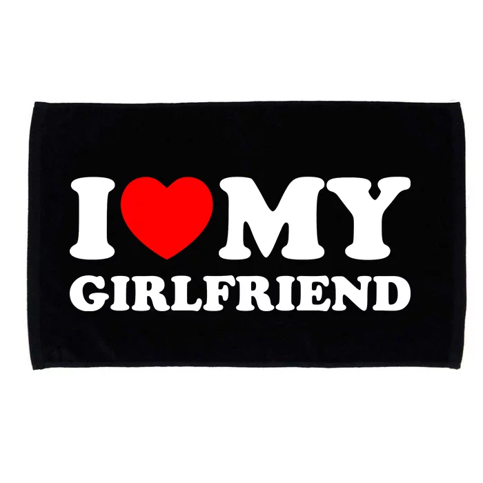 I Love My GF Girlfriend Microfiber Hand Towel