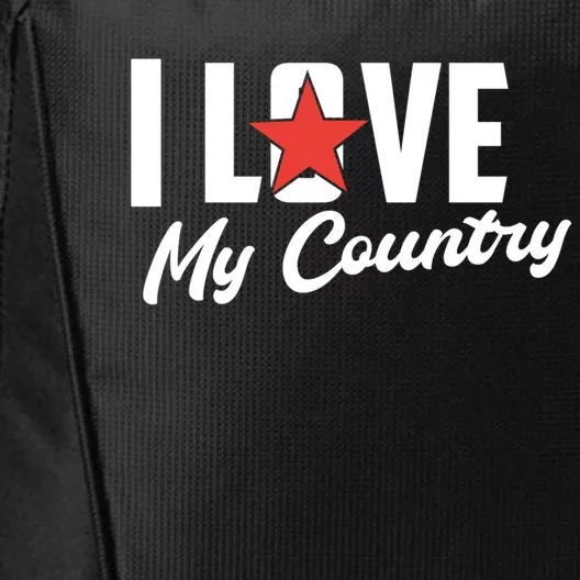 I Love My Country Awesome Freedom 4th Of July Bbq Party Gift City Backpack