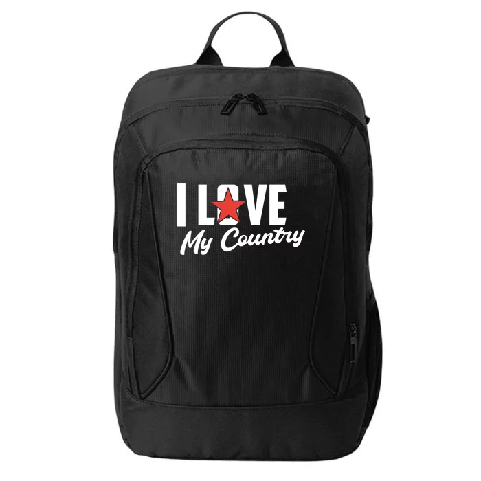 I Love My Country Awesome Freedom 4th Of July Bbq Party Gift City Backpack