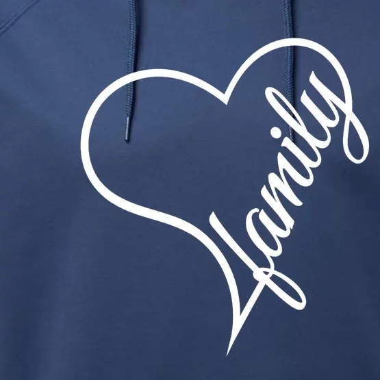 I Love My Family Cute Family Performance Fleece Hoodie