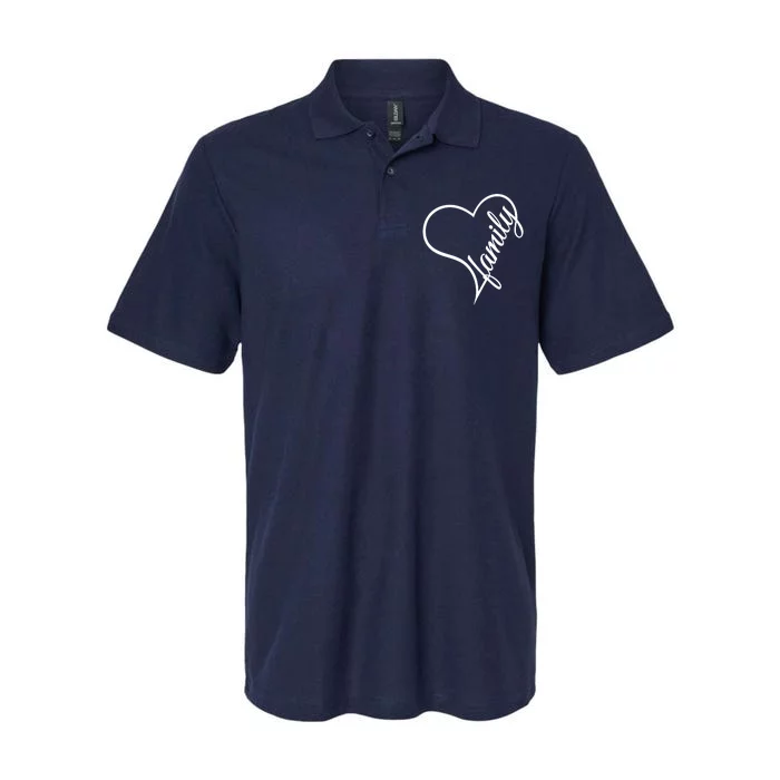 I Love My Family Cute Family Softstyle Adult Sport Polo