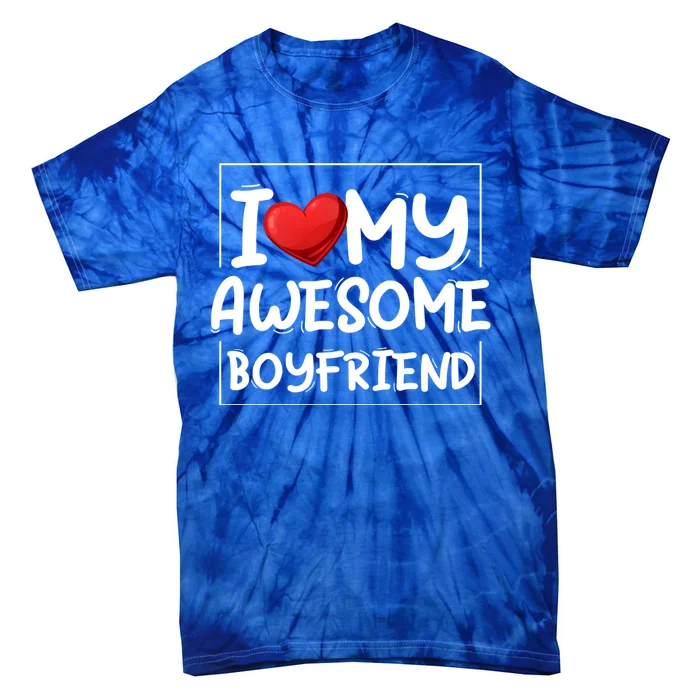 I Love My Awesome Friend Valentines Day Matching Couple Cool Gift Tie-Dye T-Shirt