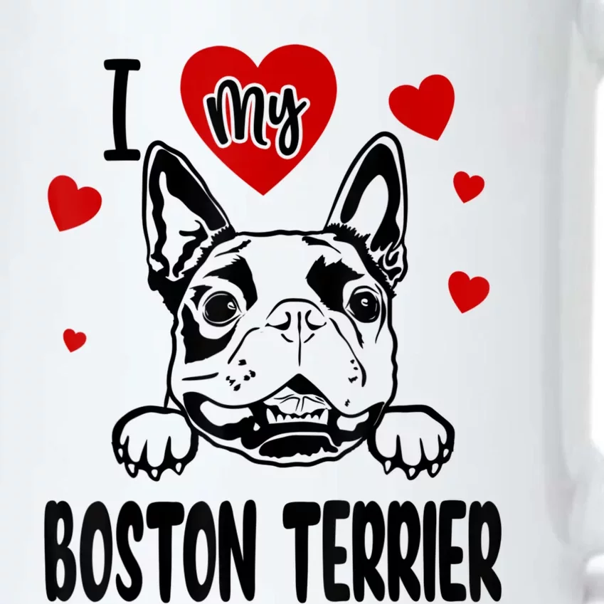 I Love My Boston Terrier Gifts For Dog Lovers Black Color Changing Mug