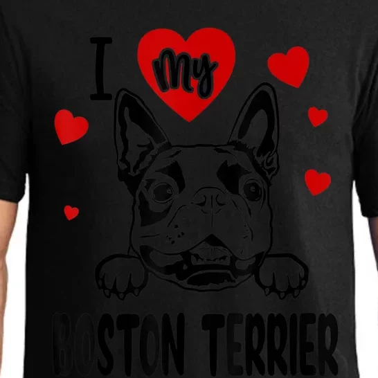 I Love My Boston Terrier Gifts For Dog Lovers Pajama Set