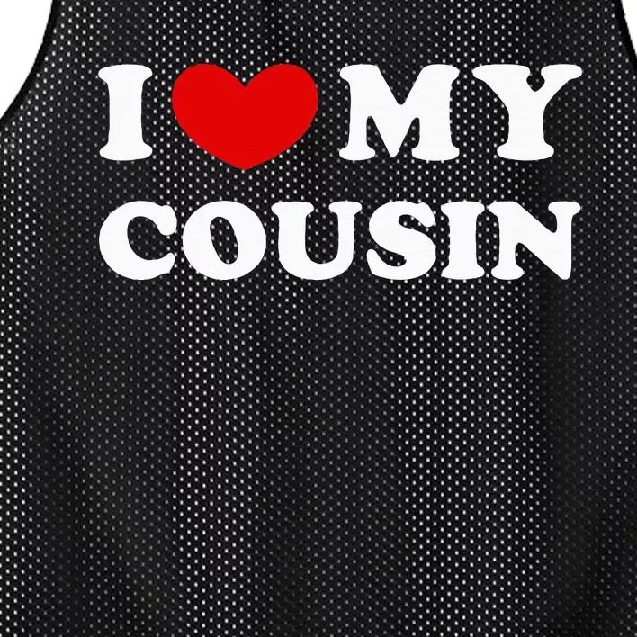 I Love My Cousin Mesh Reversible Basketball Jersey Tank