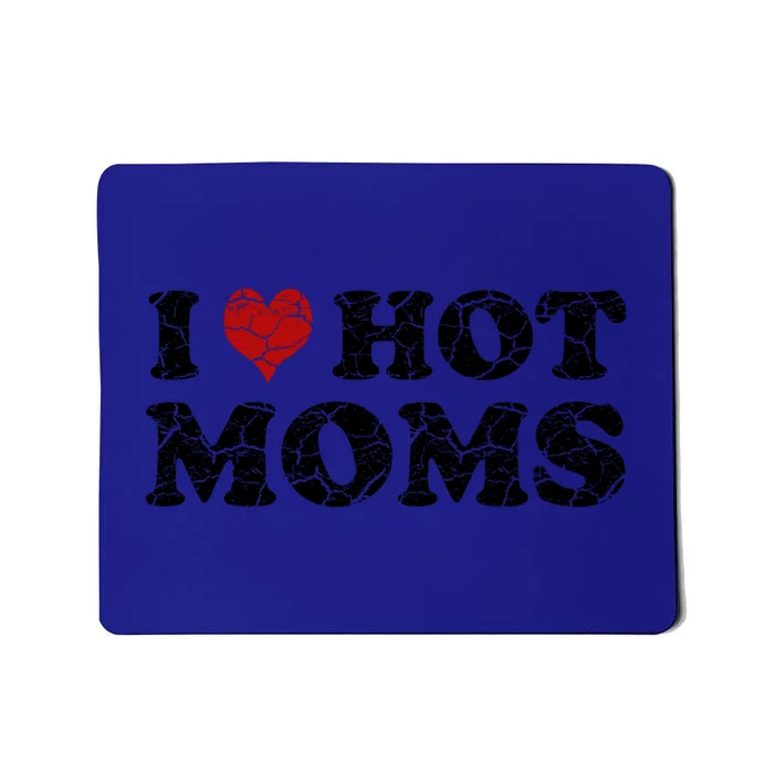 I Love Moms Funny Red Heart Love Moms I Love My Mama Cute Gift Mousepad