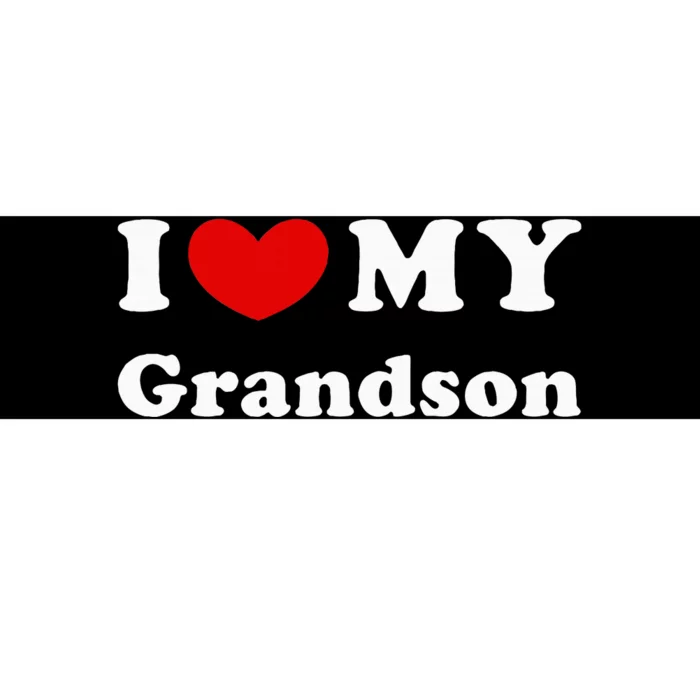 I Love My Grandson Bumper Sticker