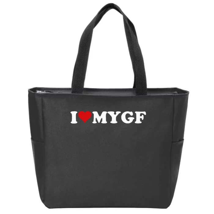 I Love My Hot Girlfriend I Heart My Hot Girlfriend Gf Zip Tote Bag