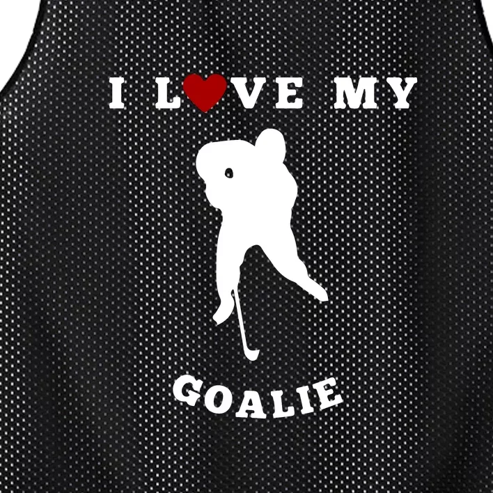 I Love My (Hockey Player ) Goalie Gift For Father's Day Gift Mesh Reversible Basketball Jersey Tank