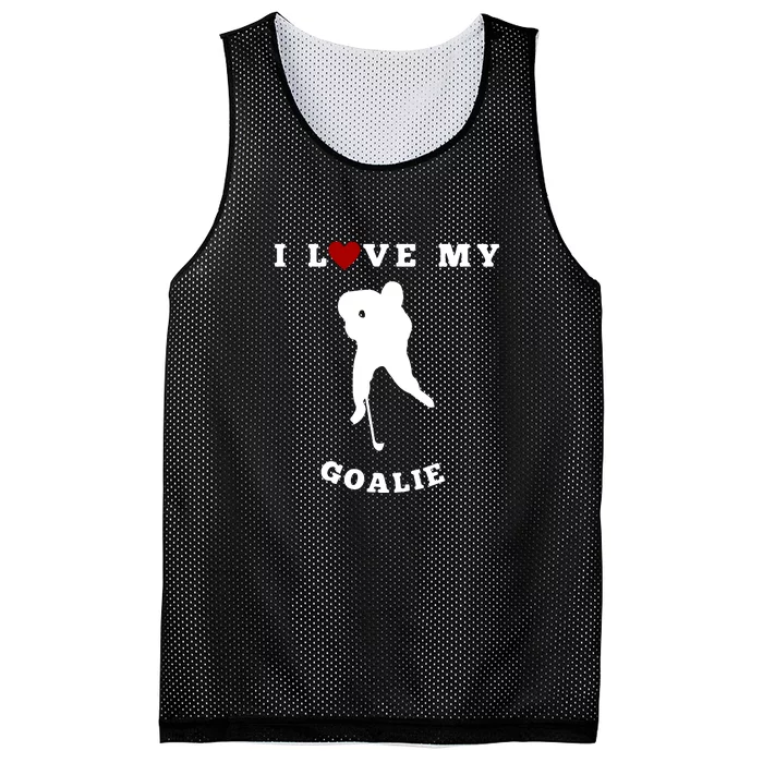 I Love My (Hockey Player ) Goalie Gift For Father's Day Gift Mesh Reversible Basketball Jersey Tank