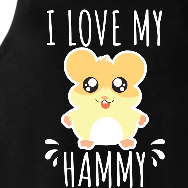 I Love My Hammy Hamster Gift Costume Outfit Ladies Tri-Blend Wicking Tank