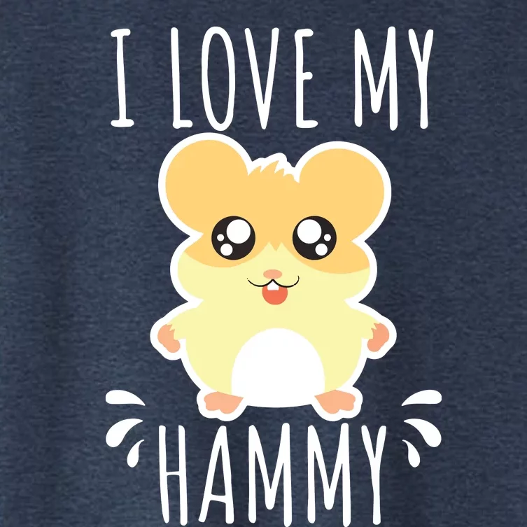 I Love My Hammy Hamster Gift Costume Outfit Women's Crop Top Tee