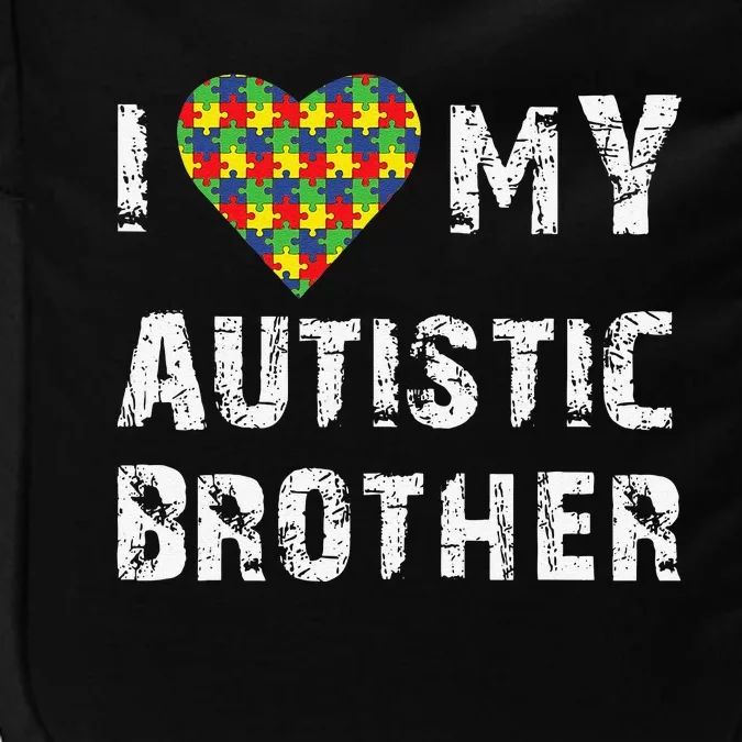 I Love My Autistic Brother Autism Awareness Day Impact Tech Backpack