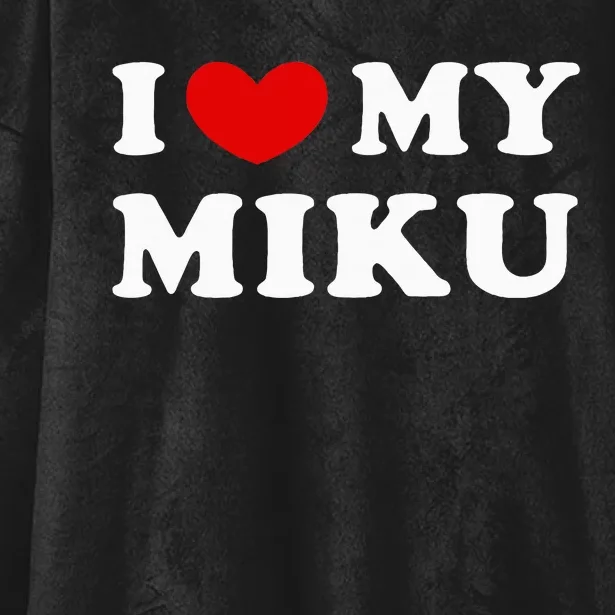 I Love My Miku Hooded Wearable Blanket