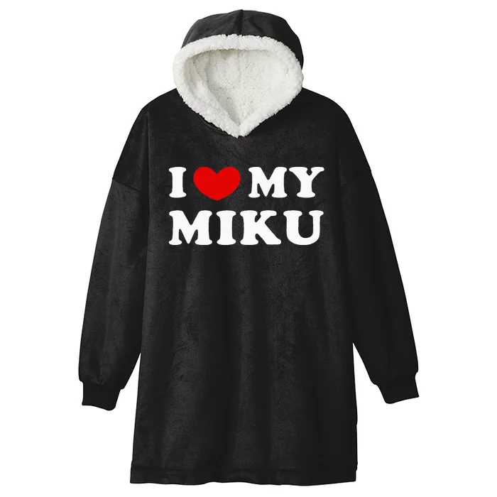 I Love My Miku Hooded Wearable Blanket