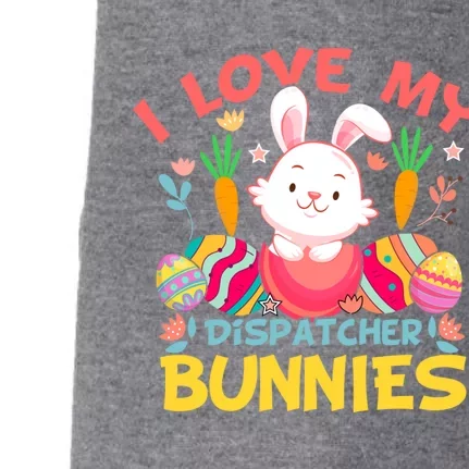 I Love My Dispatcher Bunnies Easter Day Funny Rabbit Gift Doggie 3-End Fleece Hoodie