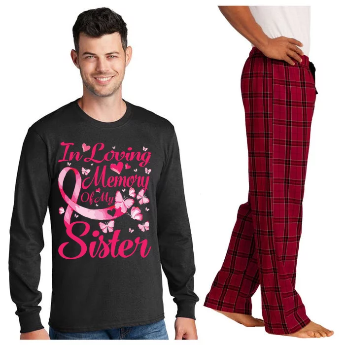 In Loving Memory Of My Sister Breast Cancer Awareness Long Sleeve Pajama Set