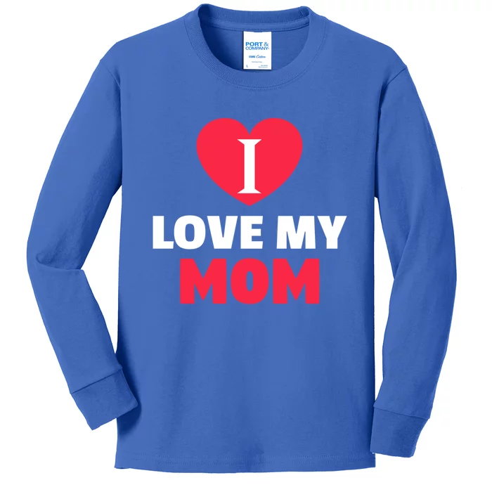 I Love My Loving Mom Grandma Grand Family Gift Kids Long Sleeve Shirt