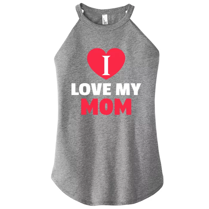 I Love My Loving Mom Grandma Grand Family Gift Women’s Perfect Tri Rocker Tank