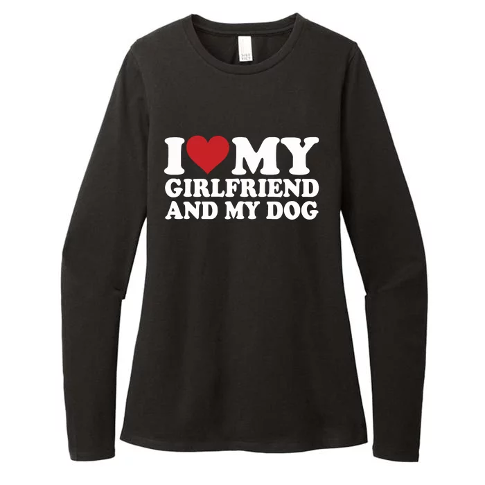 I Love My Girlfriend And My Dog Womens CVC Long Sleeve Shirt