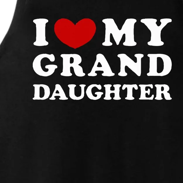 I Love My Granddaughter Ladies Tri-Blend Wicking Tank