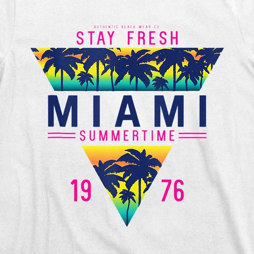 I Love Miami Florida Cool Miami Beach Illustration Graphic T-Shirt