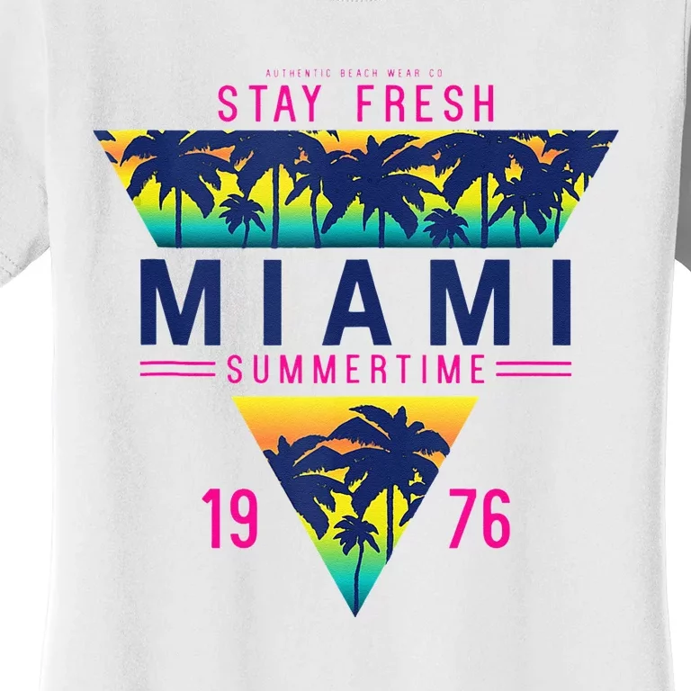 I Love Miami Florida Cool Miami Beach Illustration Graphic Women's T-Shirt