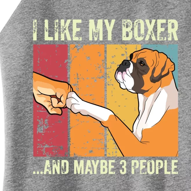 I Like My Boxer Women’s Perfect Tri Rocker Tank