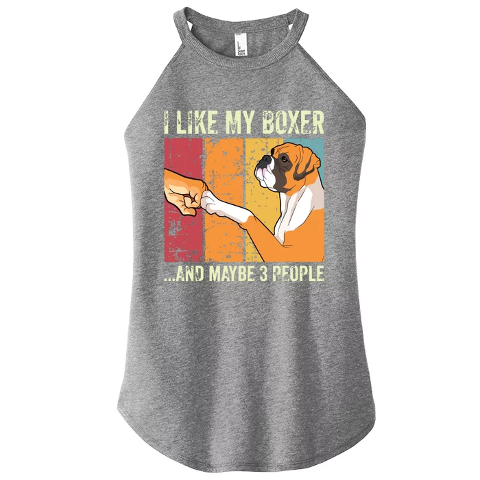 I Like My Boxer Women’s Perfect Tri Rocker Tank