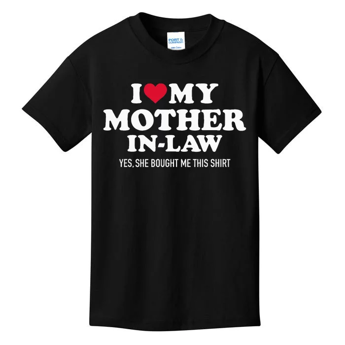 I Love My Mother In Law For Son In Law Kids T-Shirt