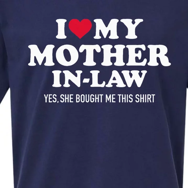 I Love My Mother In Law For Son In Law Sueded Cloud Jersey T-Shirt