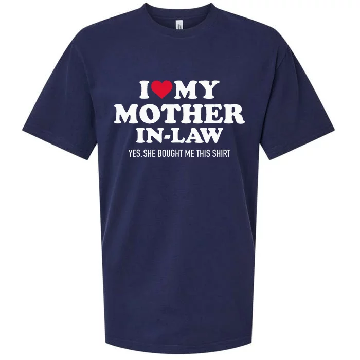 I Love My Mother In Law For Son In Law Sueded Cloud Jersey T-Shirt