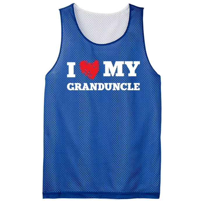 I Love My Granduncle Favorite Family Member Valentines Cute Gift Mesh Reversible Basketball Jersey Tank