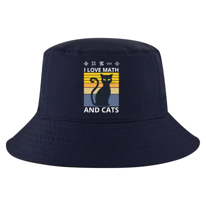 I Love Math And Cats Cool Comfort Performance Bucket Hat